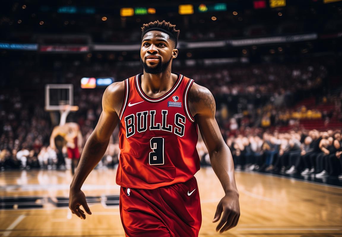 芝加哥联合中心球馆沸腾！公牛队力克骑士队，约什·吉迪三双闪耀，米切尔空砍高分徒留遗憾